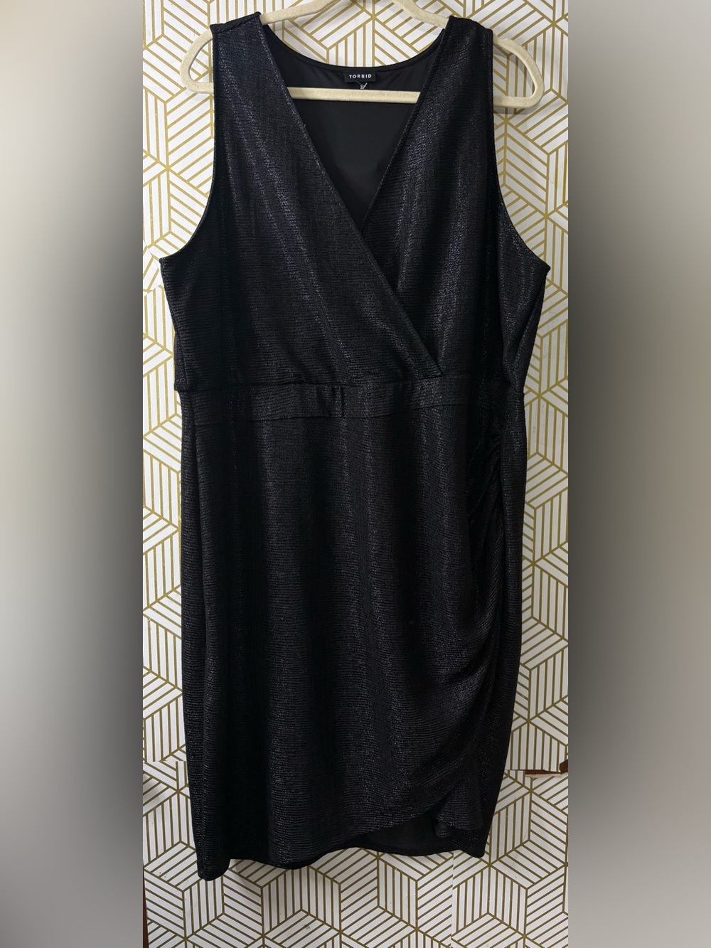 Torrid  Black metallic Shimmer Sleeveless Midi Dress 3X 22/24